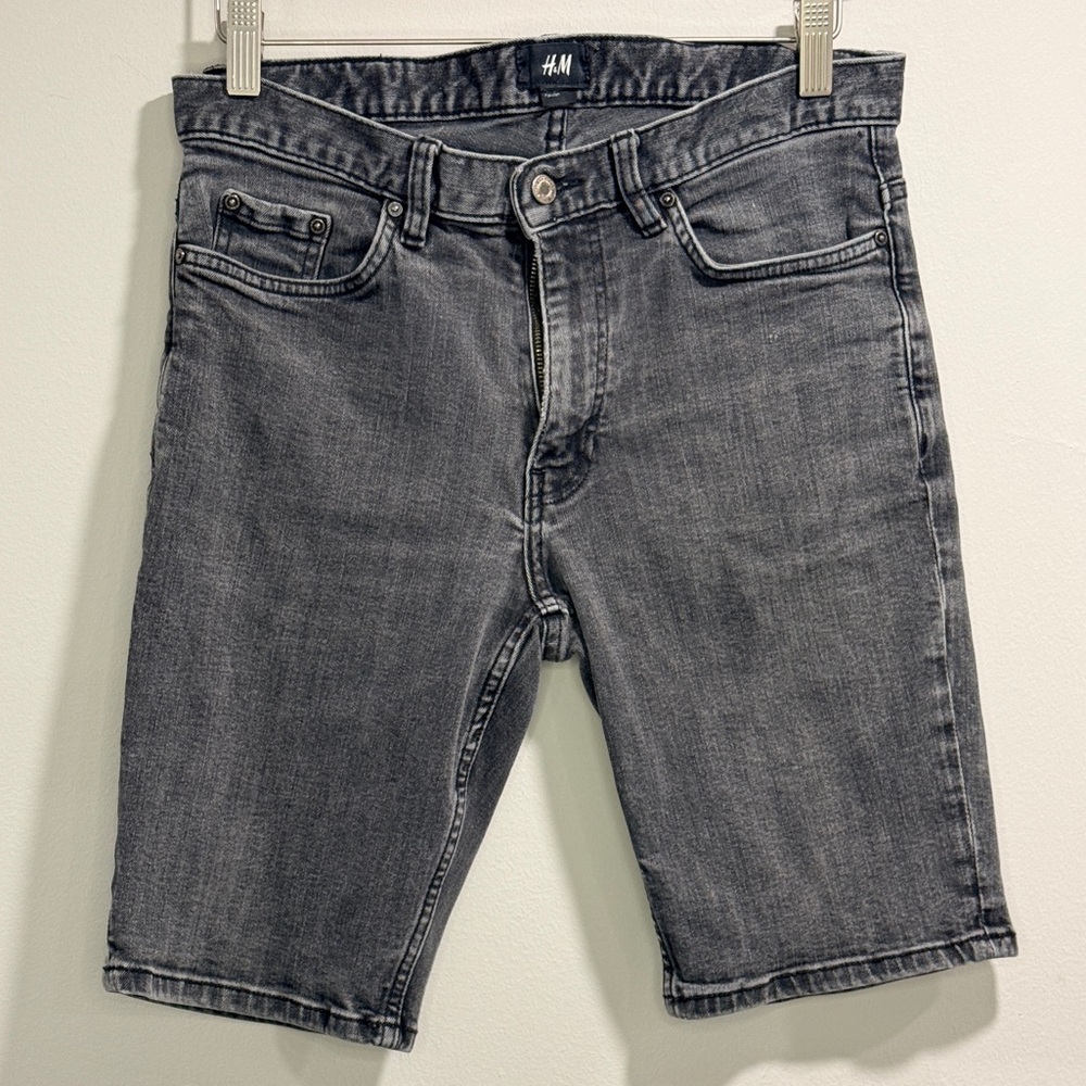H&M Men's‎ Dark Gray Denim Jeans Shorts Size 29